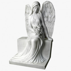 Скульптура из мрамора S_65 Присевший ангел
